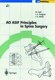 Cover of: AO ASIF principles in spine surgery
