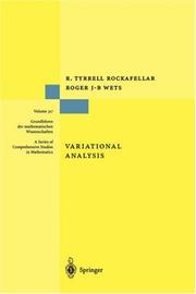 Cover of: Variational analysis by R. Tyrrell Rockafellar