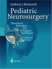 Cover of: Pediatric neurosurgery: theoretical principles--art of surgical techniques