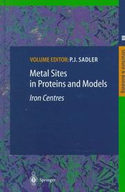 Metal sites in proteins and models by H. A. O. Hill, Andrew Thompson