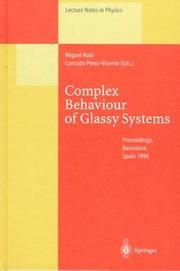 Cover of: Complex behaviour of glassy systems | 