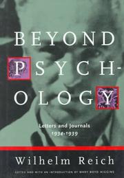 Cover of: Beyond psychology: letters and journals, 1934-1939