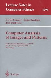 Cover of: Computer Analysis of Images and Patterns by 