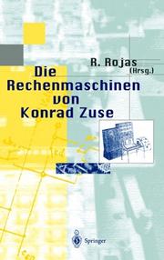 Cover of: Die Rechenmaschinen von Konrad Zuse