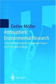 Cover of: Atmospheric environmental research by Detlev Möller (ed.).