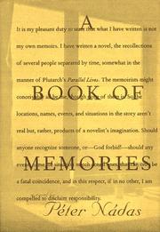 Cover of: A book of memories: a novel