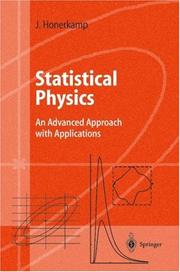 Cover of: Statistical physics: an advanced approach with application