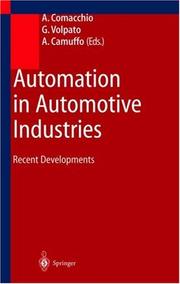 Cover of: Automation in automotive industries: recent developments