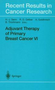 Adjuvant therapy of primary breast cancer VI by Hansjörg Senn