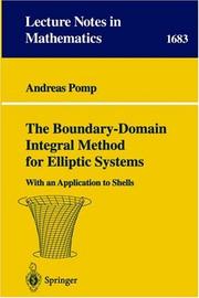 Cover of: The boundary-domain integral method for elliptic systems