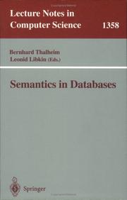 Cover of: Semantics in databases