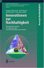 Cover of: Innovationen zur Nachhaltigkeit: Ökologische Aspekte der Informations- und Kommunikationstechniken (Konzept Nachhaltigkeit)