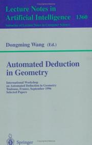 Cover of: Automated Deduction in Geometry by Dongming Wang