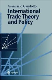 Cover of: International trade theory and policy