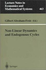 Cover of: Non-linear dynamics and endogenous cycles