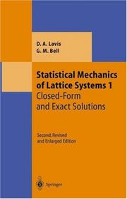 Cover of: Statistical mechanics of lattice systems.