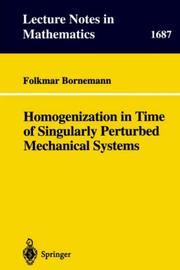 Cover of: Homogenization in time of singularly perturbed mechanical systems