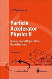 Cover of: Particle accelerator physics by Helmut Wiedemann