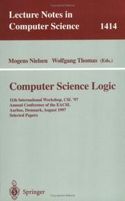 Cover of: Computer science logic by Workshop on Computer Science Logic (11th 1997 Aarhus, Denmark), Workshop on Computer Science Logic (11th 1997 Aarhus, Denmark)