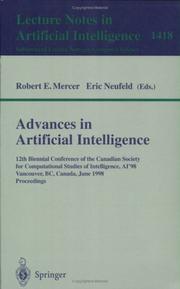 Cover of: Advances in artificial intelligence by Canadian Society for Computational Studies of Intelligence. Conference, Canadian Society for Computational Studies of Intelligence. Conference