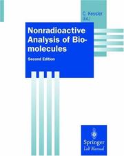 Cover of: Nonradioactive Analysis of Biomolecules