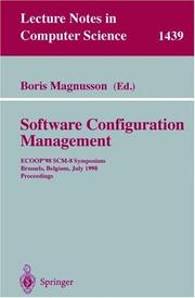 Cover of: System configuration management by ECOOP'98 SCM-8 Symposium (1998 Brussels, Belgium)