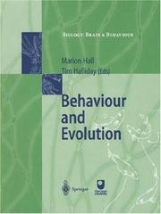 Cover of: Behaviour and evolution by Marion Hall, Tim Halliday, eds.