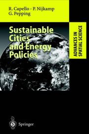 Cover of: Sustainable Cities and Energy Policies (Advances in Spatial Science)