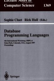 Cover of: Database programming languages by Richard Hull