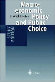 Cover of: Macroeconomic policy and public choice
