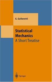 Cover of: Statistical mechanics: a short treatise