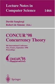 Cover of: CONCUR '98 Concurrency Theory: 9th International Conference, Nice, France, September 8-11, 1998, Proceedings (Lecture Notes in Computer Science)