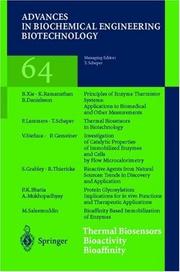 Cover of: Thermal Biosensors/Bioactivity/Bioaffinity (Advances in Biochemical Engineering / Biotechnology)
