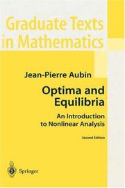 Cover of: Optima and Equilibria by Jean Pierre Aubin, Jean Pierre Aubin