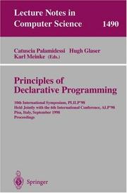 Cover of: Principles of Declarative Programming | 