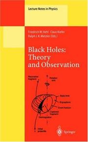 Cover of: Black Holes: Theory and Observation | 