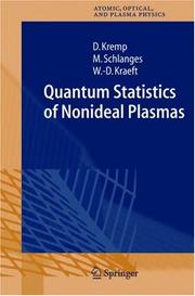 Cover of: Quantum Statistics of Nonideal Plasmas (Springer Series on Atomic, Optical, and Plasma Physics)