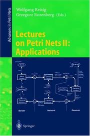 Cover of: Lectures on Petri nets by Wolfgang Reisig, Grzegorz Rozenberg (eds.).
