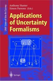 Cover of: Applications of uncertainty formalisms by Anthony Hunter, Simon Parsons (eds.).