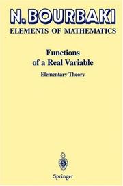 Cover of: Functions of a Real Variable by Nicolas Bourbaki