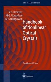 Cover of: Handbook of nonlinear optical crystals by G. G. Gurzadi͡an