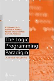 Cover of: The Logic Programming Paradigm by 