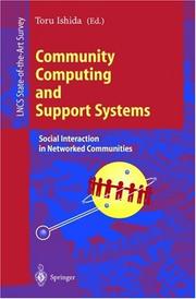 Cover of: Community Computing and Support Systems: Social Interaction in Networked Communities (Lecture Notes in Computer Science)
