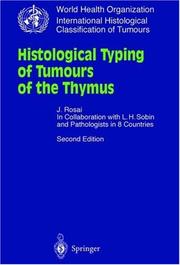 Cover of: Histological Typing of Tumours of the Thymus