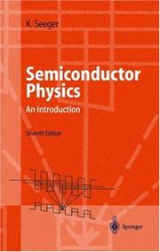 Cover of: Semiconductor physics by Karlheinz Seeger