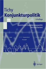 Cover of: Konjunkturpolitik: Quantitative Stabilisierungspolitik bei Unsicherheit (Springer-Lehrbuch)