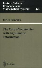 Cover of: The Core of Economies with Asymmetric Information