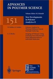 Cover of: New Developments in Polymer Analytics II (Advances in Polymer Science)
