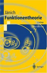 Cover of: Funktionentheorie. Eine Einführung