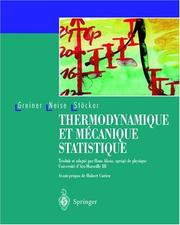 Cover of: Thermodynamique et mécanique statistique